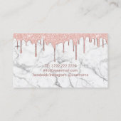 Artistisch Roos Gold Marble Lashes & Brows Visitekaartje (Achterkant)