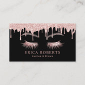 Artistisch Roos Gold-schijven - Lashes & Brows Sal Visitekaartje (Voorkant)