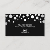 Artistisch Roos met gouden druppels oplichters Visitekaartje (Achterkant)