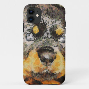 Artistisch rottweiler-papaverportret Case-Mate iPhone case