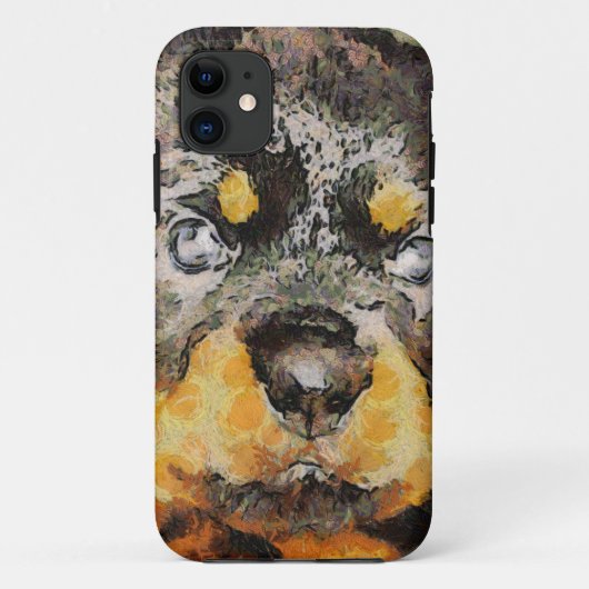 Artistisch rottweiler-papaverportret Case-Mate iPhone case (Achterkant)