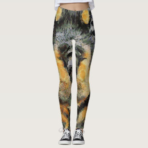 Artistisch rottweiler-papaverportret leggings