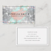 Artistisch roze geborsteld | Bokeh Glitter Glamor Visitekaartje (Voorkant / Achterkant)