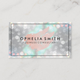 Artistisch roze geborsteld   Bokeh Glitter Glamor Visitekaartje