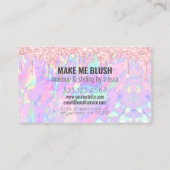 Artistisch roze glitterschijven maken + optisch visitekaartje (Achterkant)