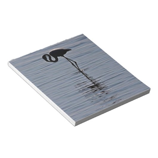 Artistisch silhouet van een eenzame Flamingo Notitieblok (Schuin)