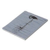 Artistisch silhouet van een eenzame Flamingo Notitieblok (Linkerzijde)