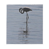 Artistisch silhouet van een eenzame Flamingo Notitieblok (Voorkant)