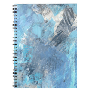 Artistisch spiraalvormig Notitieboek blauw, onstui