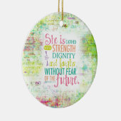 Artistisch spreekwoord 31:25 keramisch ornament (Rechts)