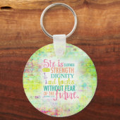 Artistisch spreekwoord 31:25 sleutelhanger (Voorkant)