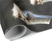 Artistisch struisvogelportret met fijne uitdrukkin cadeaupapier (Rol Hoek)