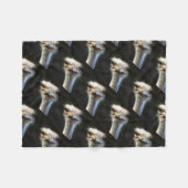 Artistisch struisvogelportret met fijne uitdrukkin fleece deken (Voorkant (Horizontaal))