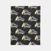 Artistisch struisvogelportret met fijne uitdrukkin fleece deken (Voorkant)