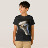 Artistisch struisvogelportret met fijne uitdrukkin t-shirt (Voorkant volledig)