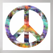 Artistisch vredesteken poster (Voorkant)