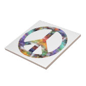 Artistisch vredesteken tegeltje (Zijkant)