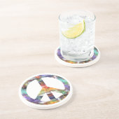 Artistisch vredesteken zandsteen onderzetter (Zijkant)