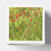 Artistisch weide Poppy Landschap Bedankdoosjes (Bovenkant)
