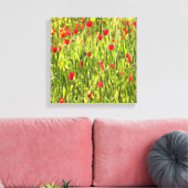 Artistisch weide Poppy Landschap Canvas Afdruk (Insitu (Woonkamer))