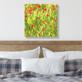 Artistisch weide Poppy Landschap Canvas Afdruk (Insitu (Slaapkamer))