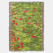 Artistisch weide Poppy Landschap Deken (Voorkant Verticaal)