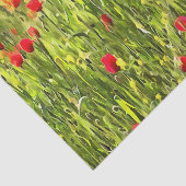 Artistisch weide Poppy Landschap Tissuepapier (Detail)