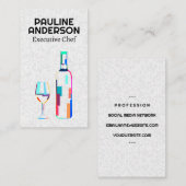 Artistisch wijnglas visitekaartje (Voorkant / Achterkant)