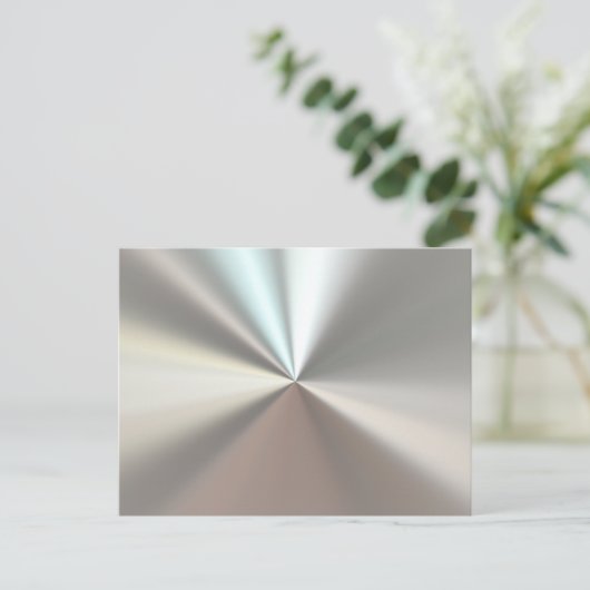 Artistisch zilveren metaal briefkaart (Staand voorkant)