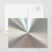 Artistisch zilveren metaal briefkaart (Voorkant / Achterkant)