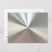 Artistisch zilveren metaal briefkaart (Voorkant / Achterkant)