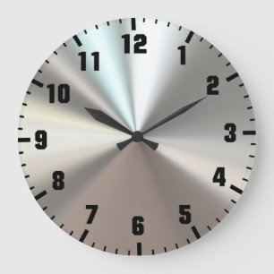 Artistisch zilveren metaal grote klok