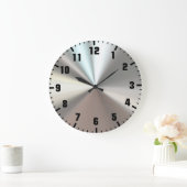 Artistisch zilveren metaal grote klok (Huis)