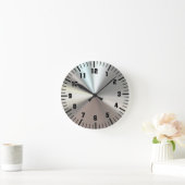 Artistisch zilveren metaal ronde klok (Huis)