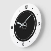 Artistisch zwart en wit simultaan grote klok (Hoek)