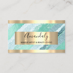 Artistische blogger Influencer Mint Green Stroke Visitekaartje
