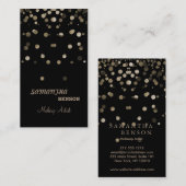 Artistische Mode Gloed Glitter Sparkle Gold Visitekaartje (Voorkant / Achterkant)