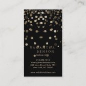 Artistische Mode Gloed Glitter Sparkle Gold Visitekaartje (Achterkant)