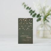 Artistische Mode Gloed Glitter Sparkle Gold Visitekaartje (Staand voorkant)