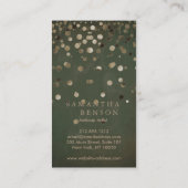 Artistische Mode Gloed Glitter Sparkle Gold Visitekaartje (Achterkant)