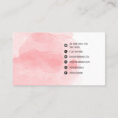 Artistische moderne, minimalistische sociale media visitekaartje (Achterkant)