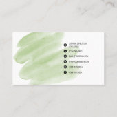 Artistische moderne, minimalistische sociale media visitekaartje (Achterkant)