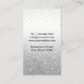 Artistische roze lips crème Silver Glitter Salon Visitekaartje (Achterkant)