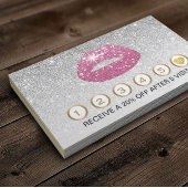 Artistische roze Lips Silver Glitter Loyalty