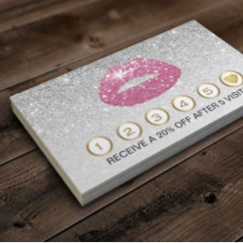 Artistische roze Lips Silver Glitter Loyalty