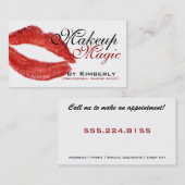 Artistische Visitekaartjes met rode en zwarte makr (Voorkant / Achterkant)