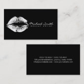 Artistische witte oogmerken visitekaartje (Voorkant / Achterkant)