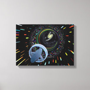 Artistist concept Spacecraft Alcubierre Warp Drive Canvas Afdruk
