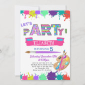 Artistist Different Style Birthday Invitation Kaar (Voorkant)