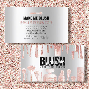Artistist Roos glitter + metaal Platinum Ice Visitekaartje